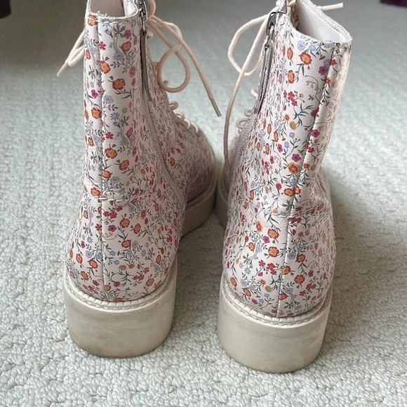 Schutz Mckenzie Floral Leather Boots Size 8.5 - Picture 8 of 12